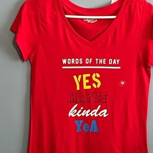 SELLING JOE BOXER TOP FOR JUNIOR SIZE MEDIUM COLOR RED BNWT